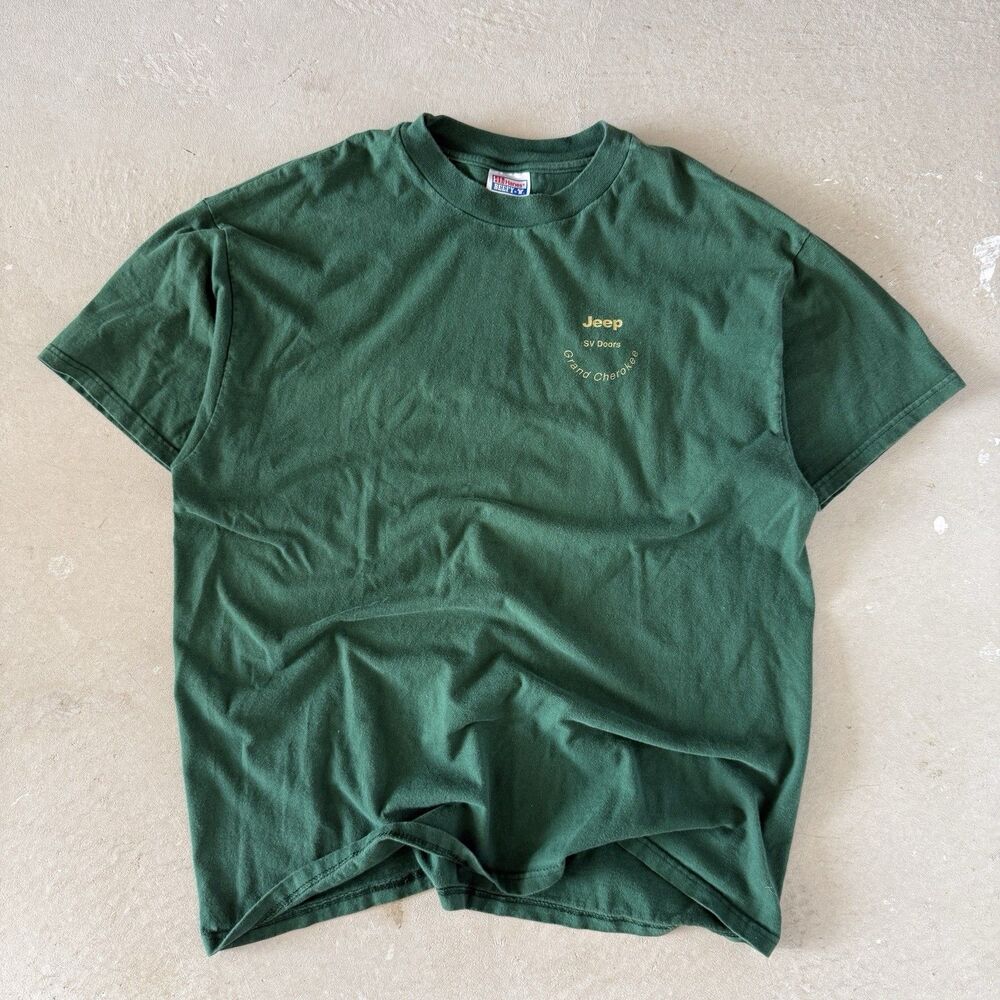 Vintage Hanes Men’s Jeep Grand Cherokee T-shirt Size XL Green